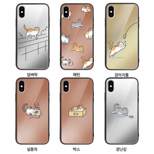 냥이의 하루 미러 범퍼 케이스 (갤럭시 아이폰 LG 80기종), , 코지, 